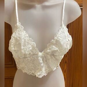 Delicate White Lace Bralette